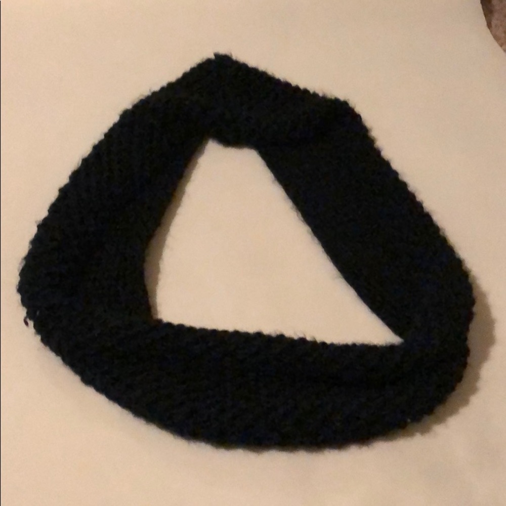 The Coziest! Black Knit Circle Scarf